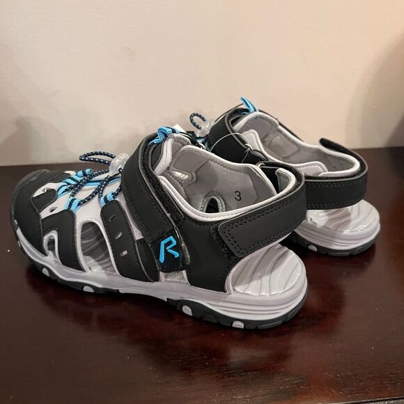 Boys Sports Sandals Summer  Hook And Loop Outdoor Soft Sandals Durable Rubber - Picture 3 of 5